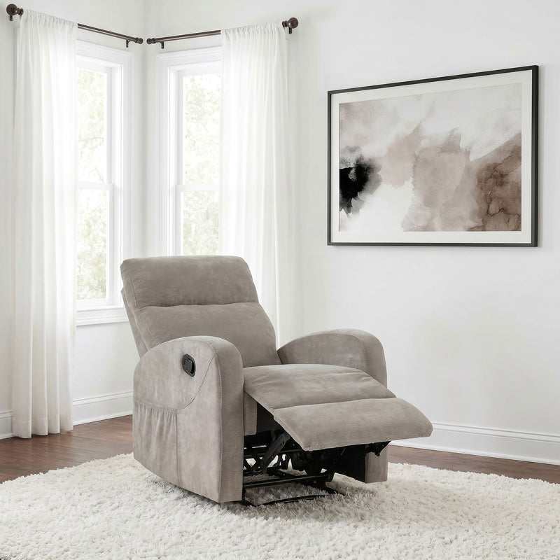 Hamilton Chenille Manual Recliner Sand