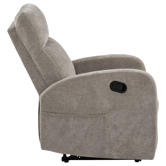Hamilton Chenille Upholstered Manual Recliner Sand