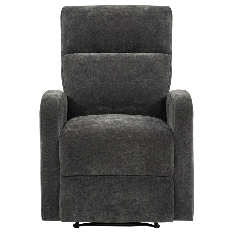 Hamilton Chenille Manual Recliner Charcoal Grey