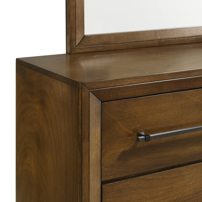 BALLARD MIRROR-WALNUT