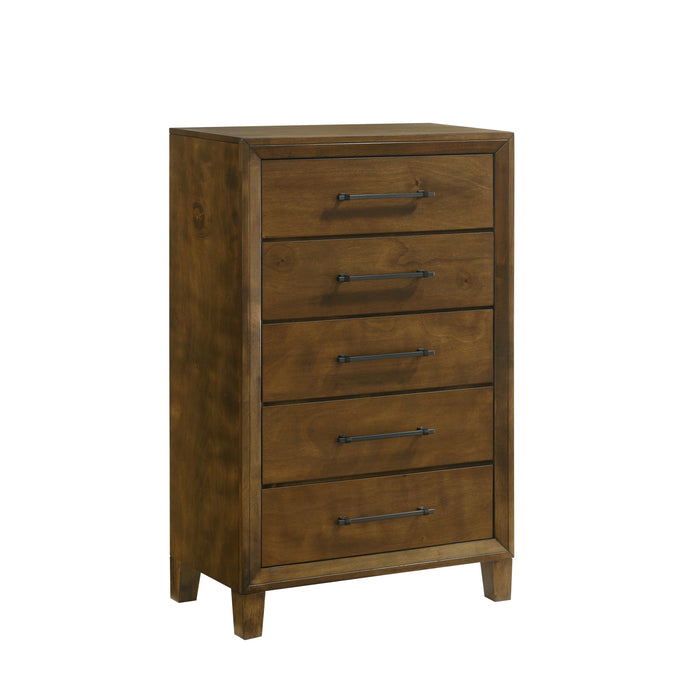 BALLARD 5 DRAWER CHEST-WALNUT