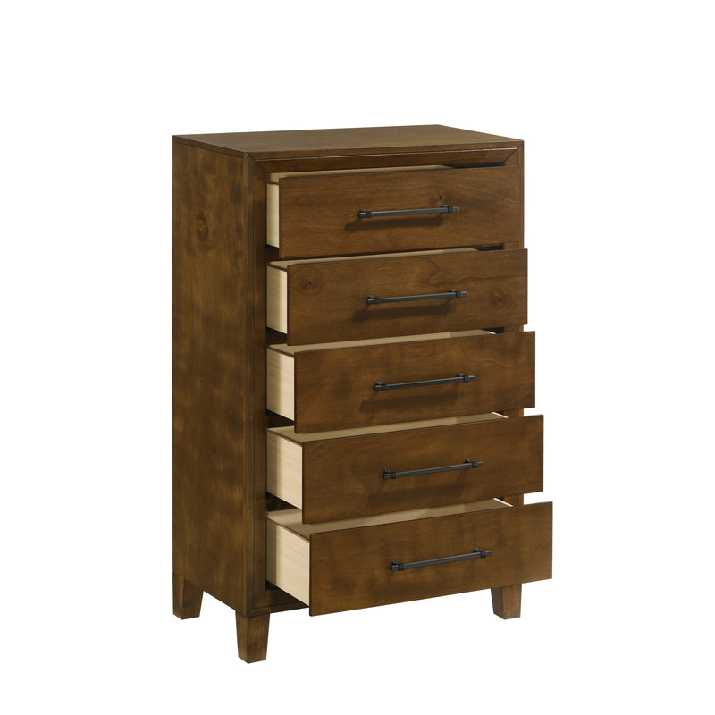 BALLARD 5 DRAWER CHEST-WALNUT