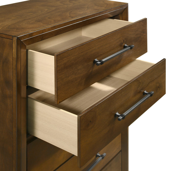 BALLARD 5 DRAWER CHEST-WALNUT