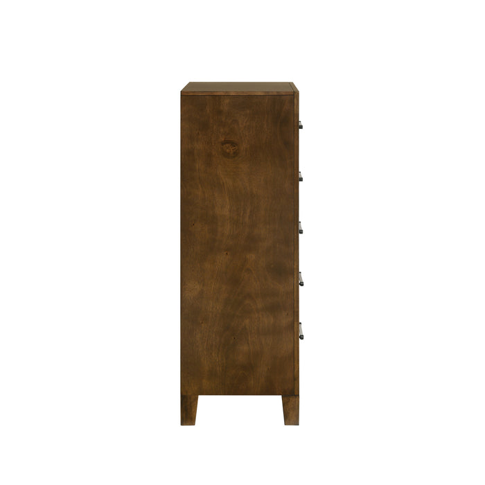 BALLARD 5 DRAWER CHEST-WALNUT