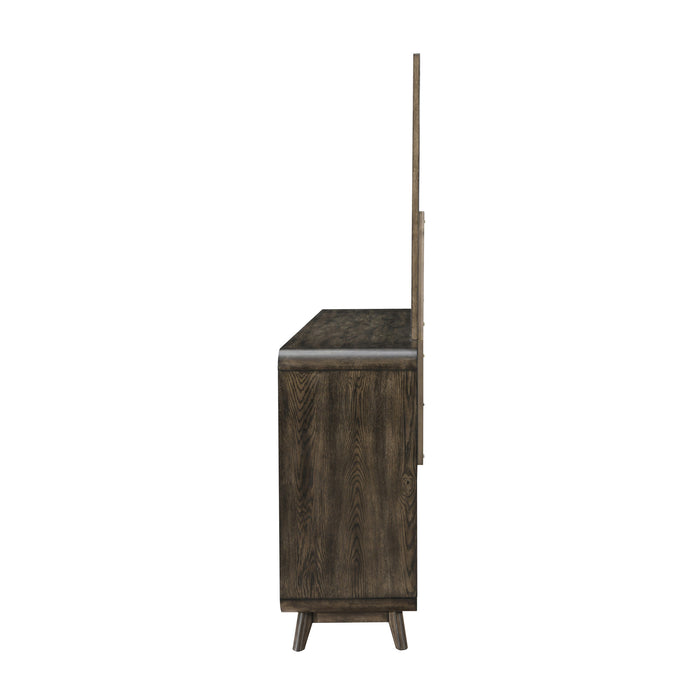 REX MIRROR- WALNUT