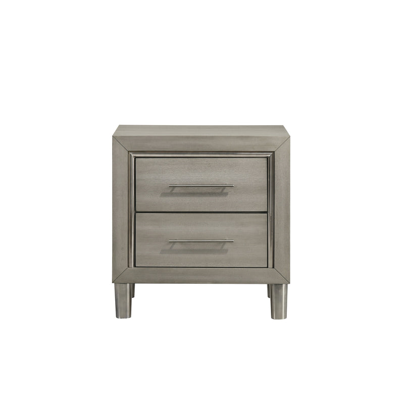 LENNOX 2 DRAWER NIGHTSTAND-GRAY