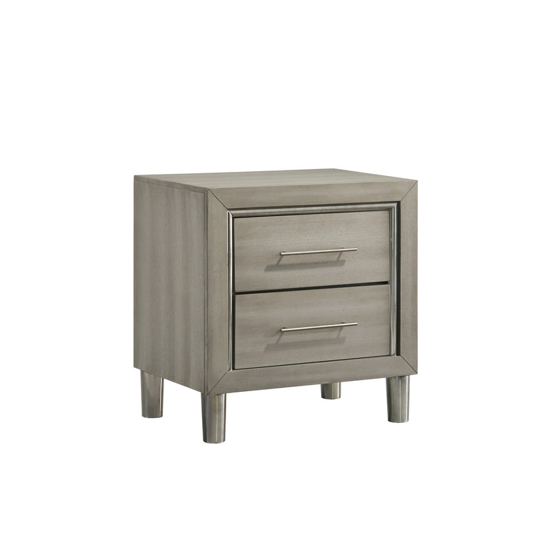 LENNOX 2 DRAWER NIGHTSTAND-GRAY