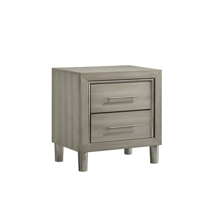 LENNOX 2 DRAWER NIGHTSTAND-GRAY