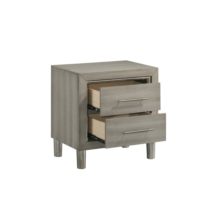LENNOX 2 DRAWER NIGHTSTAND-GRAY