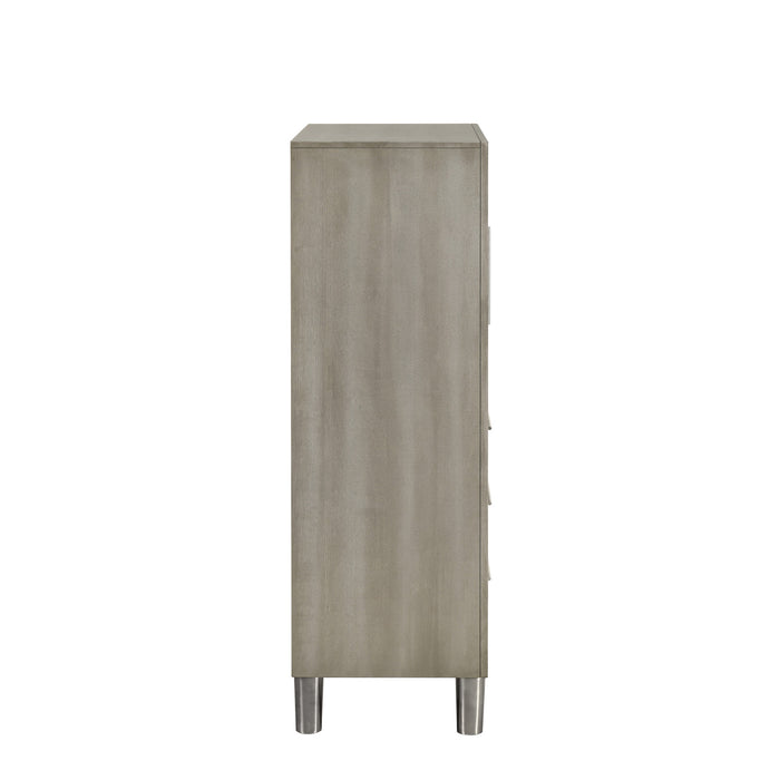 LENNOX DOOR CHEST WITH LED LIGHT-GRAY