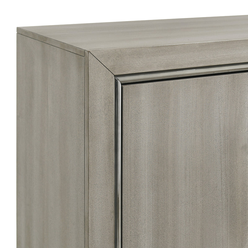 LENNOX DOOR CHEST WITH LED LIGHT-GRAY