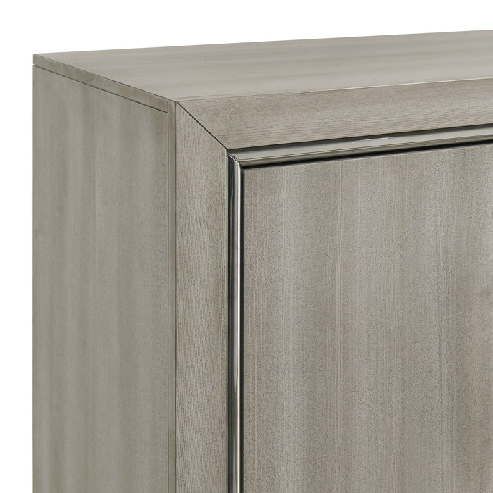 LENNOX DOOR CHEST WITH LED LIGHT-GRAY