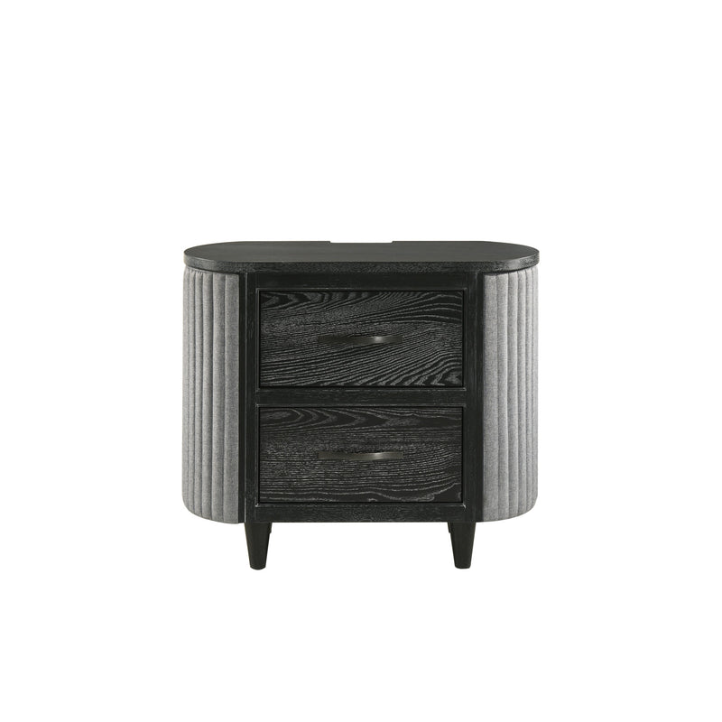 SKYLINE 2 DRAWER NIGHTSTAND-ONYX
