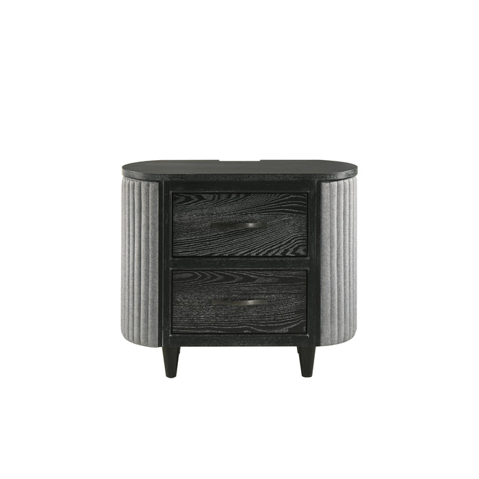 SKYLINE 2 DRAWER NIGHTSTAND-ONYX