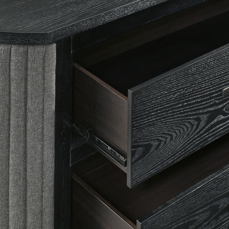 SKYLINE 2 DRAWER NIGHTSTAND-ONYX