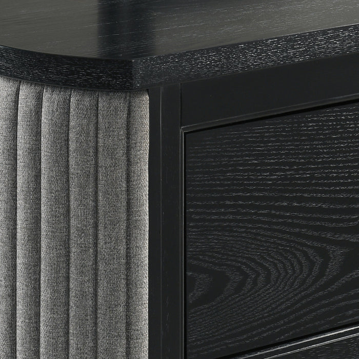 SKYLINE 2 DRAWER NIGHTSTAND-ONYX