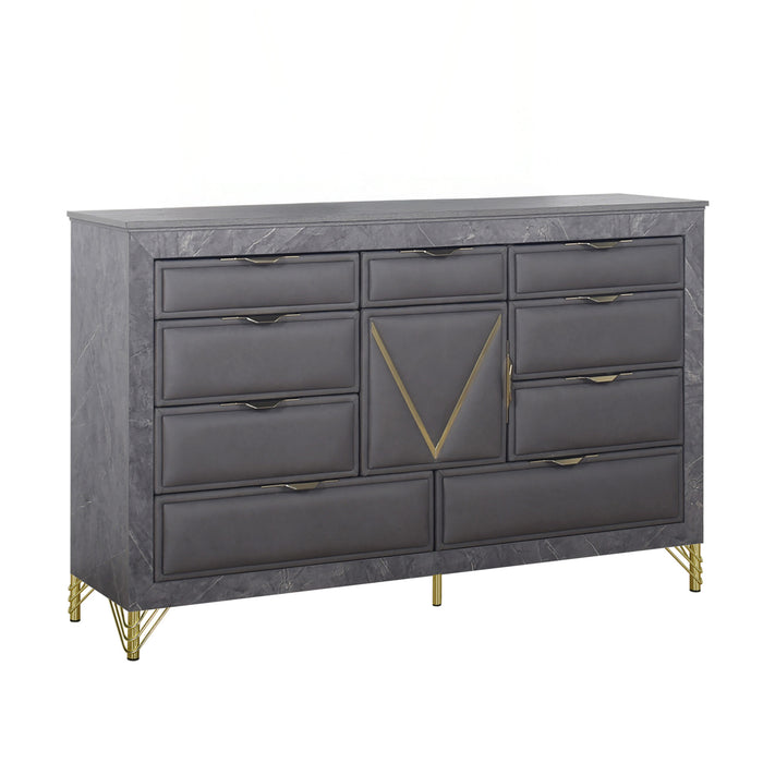 SYMMETRY 10 DRAWER DRESSER-CHARCOAL