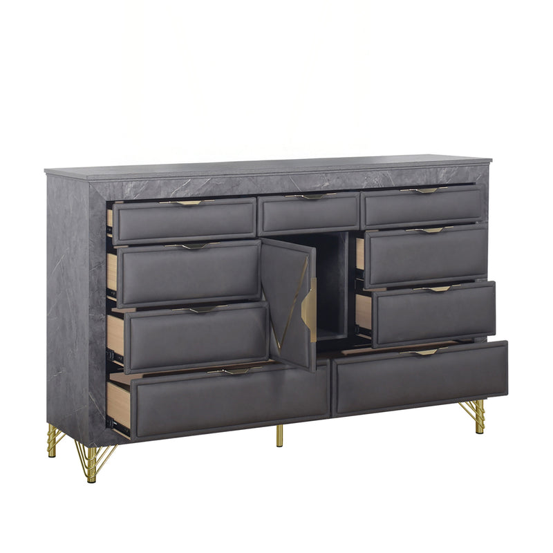 SYMMETRY 10 DRAWER DRESSER-CHARCOAL