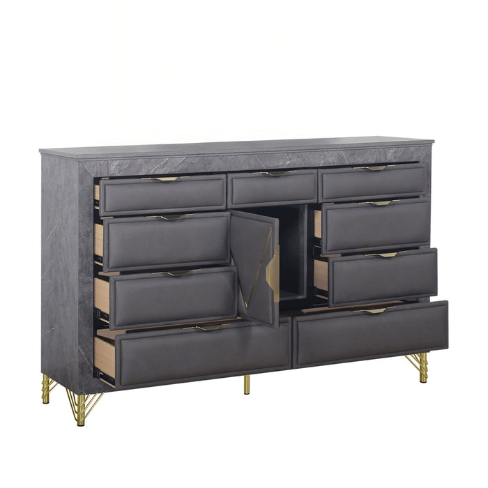 SYMMETRY 10 DRAWER DRESSER-CHARCOAL