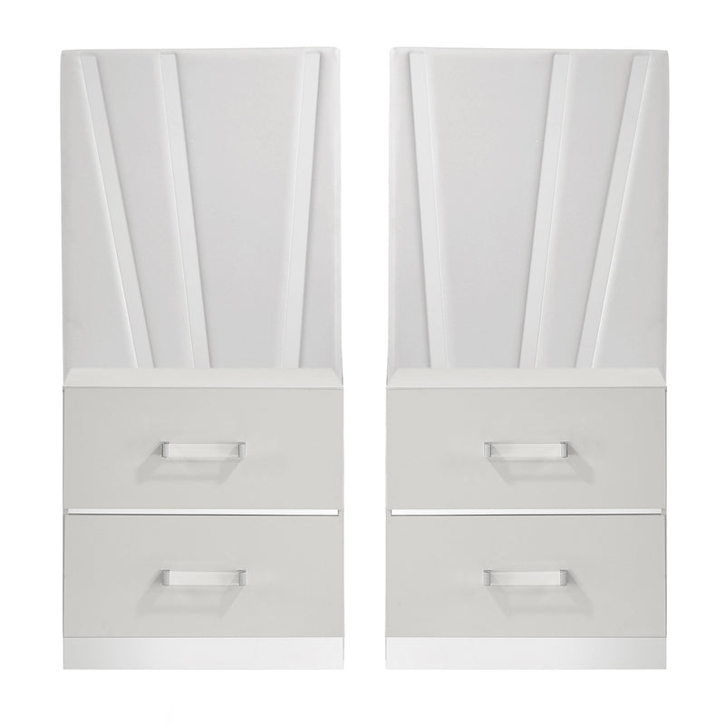 EUROPA NIGHTSTAND PANELS, SET OF 2 - WHITE