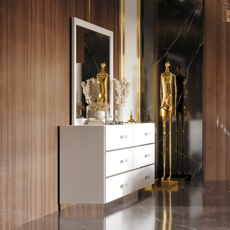 EUROPA MIRROR- WHITE