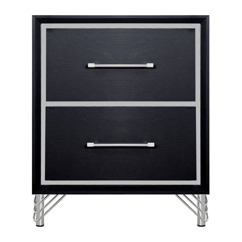 AVA 2 DRAWER NIGHTSTAND-EBONY