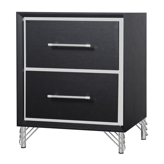 AVA 2 DRAWER NIGHTSTAND-EBONY