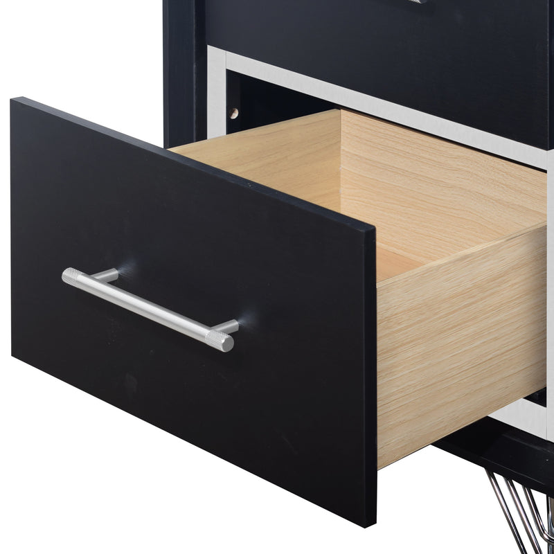 AVA 2 DRAWER NIGHTSTAND-EBONY