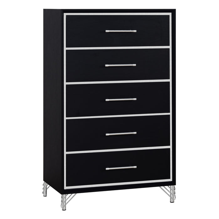 AVA 5 DRAWER CHEST-EBONY