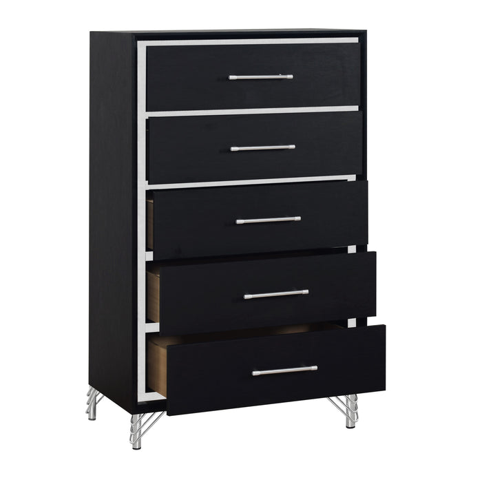 AVA 5 DRAWER CHEST-EBONY