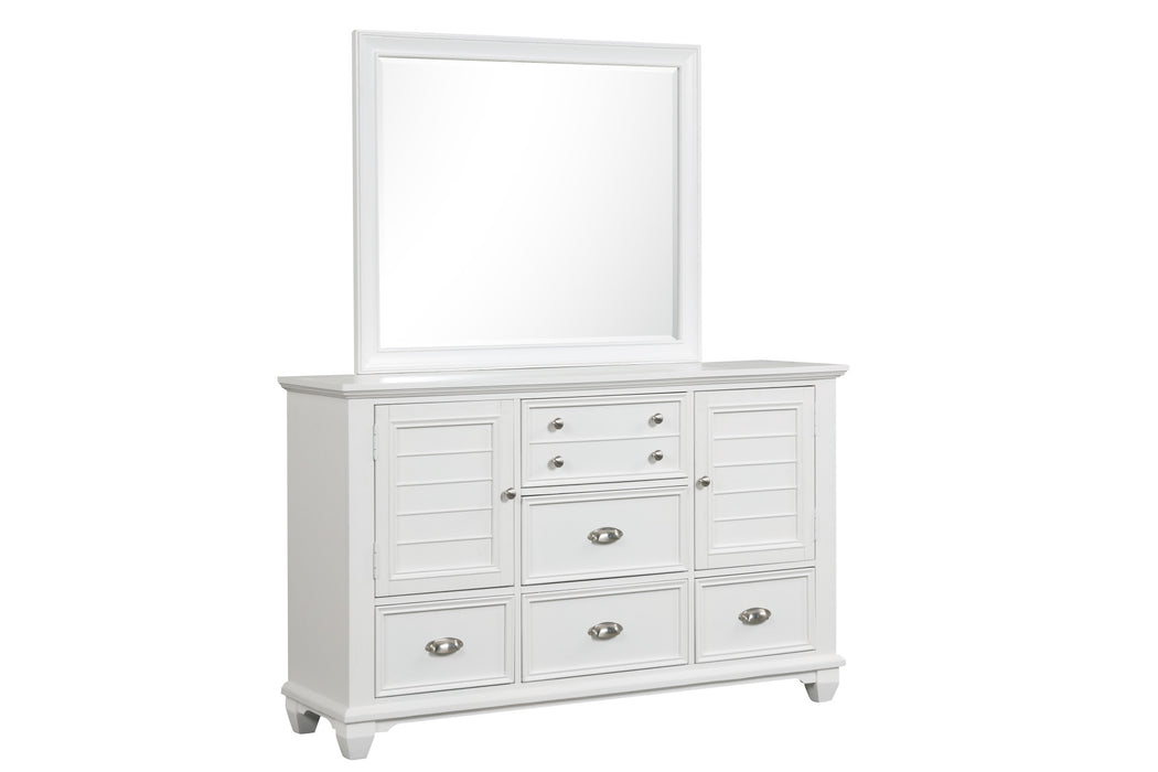 JAMESTOWN LANDSCAPE MIRROR- WHITE