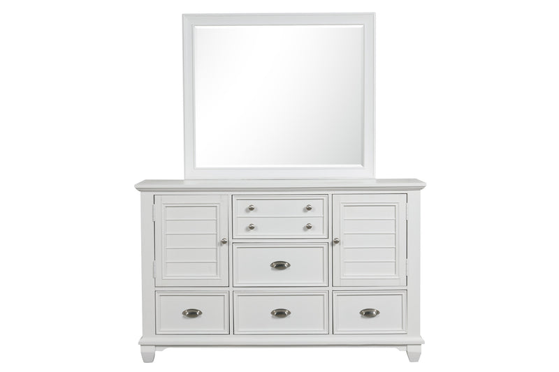 JAMESTOWN LANDSCAPE MIRROR- WHITE