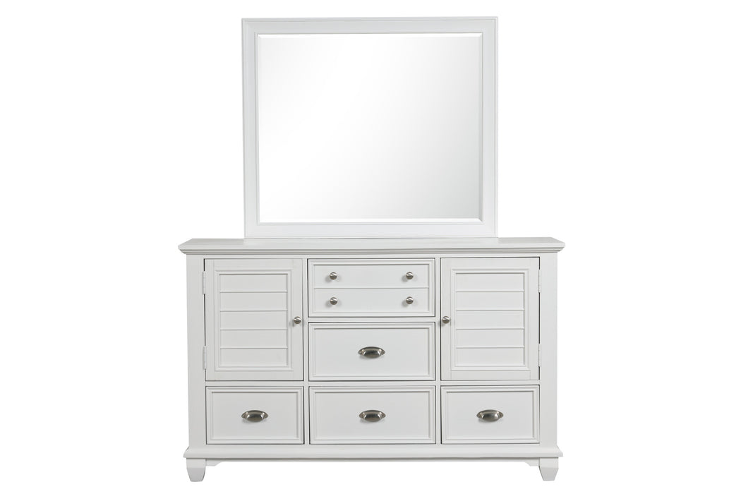 JAMESTOWN LANDSCAPE MIRROR- WHITE