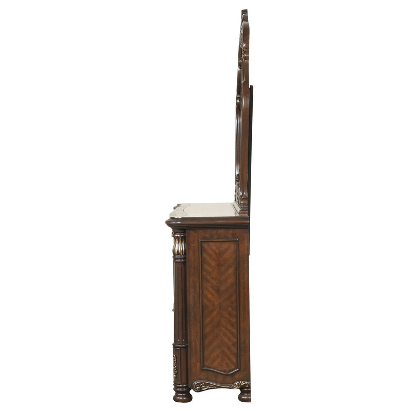 BELLA NOTTE DRESSER MIRROR- MAHOGANY BROWN