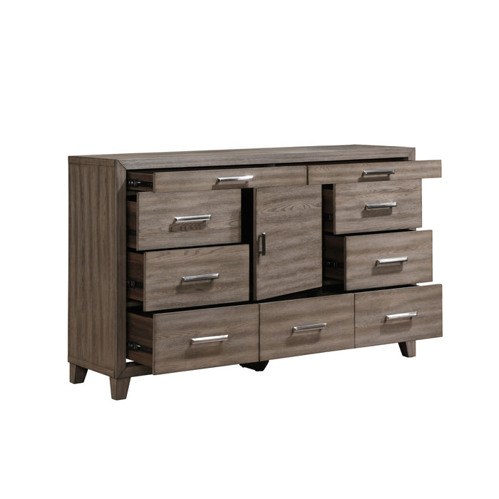 HARRISBURG 9 DRAWER DRESSER-WALNUT