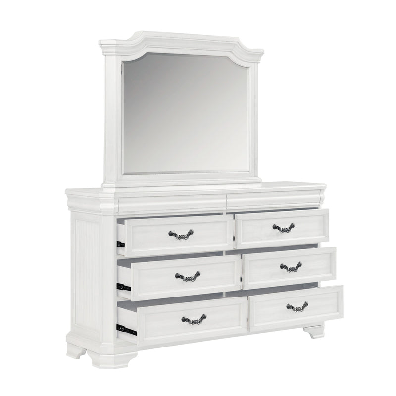 LYNDHURST LANDSCAPE MIRROR- VINTAGE WHITE