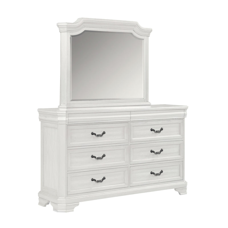LYNDHURST LANDSCAPE MIRROR- VINTAGE WHITE