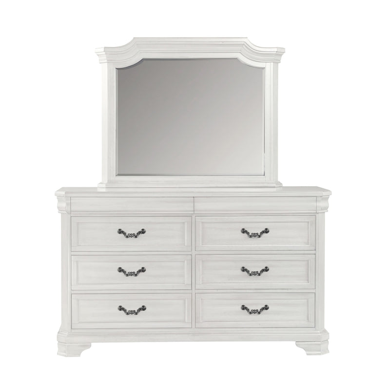LYNDHURST LANDSCAPE MIRROR- VINTAGE WHITE