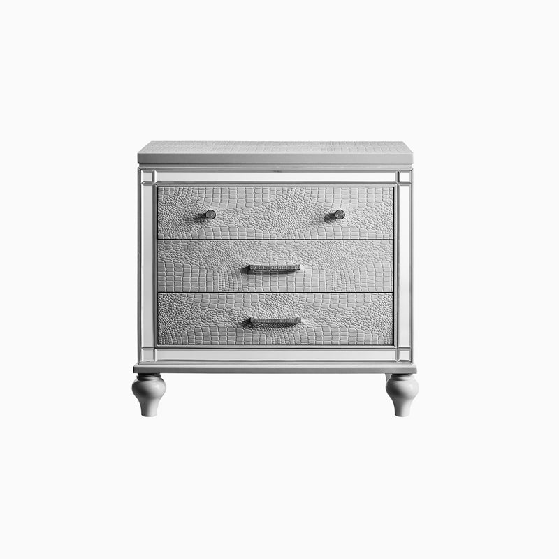 VALENTINO NIGHTSTAND-SILVER