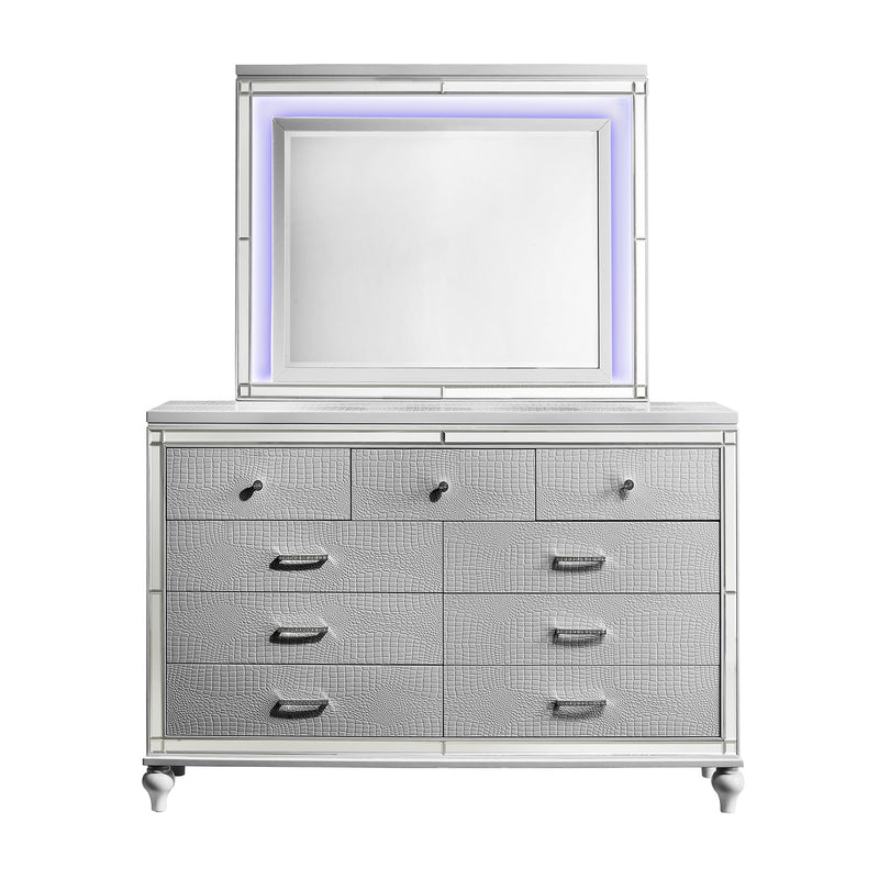 VALENTINO LIGHTED MIRROR-SILVER