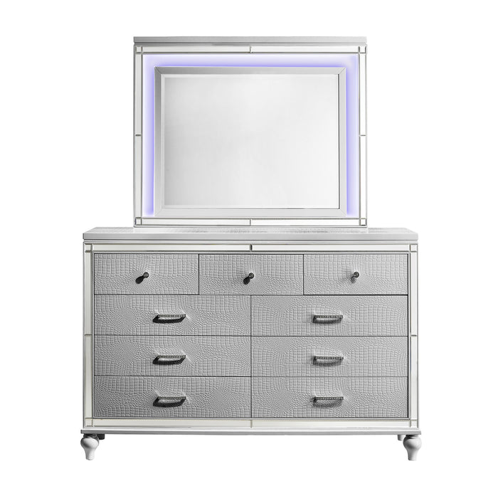 VALENTINO LIGHTED MIRROR-SILVER