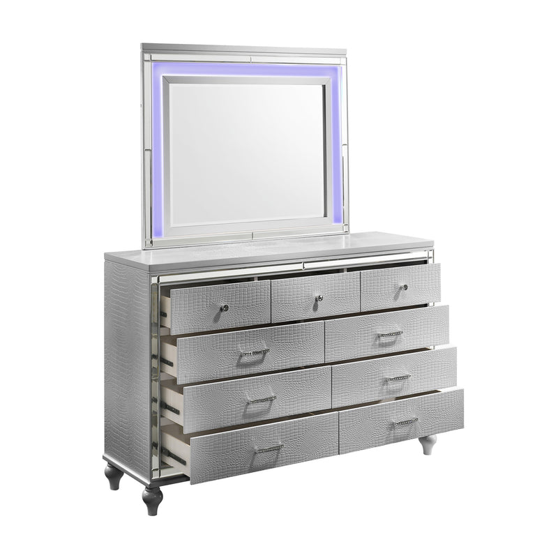 VALENTINO LIGHTED MIRROR-SILVER