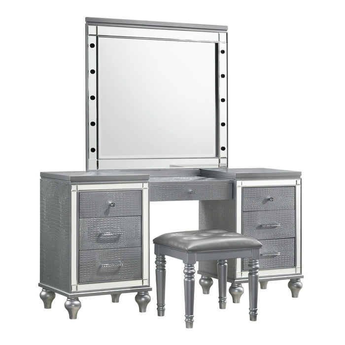 VALENTINO DRESSING TABLE MIRROR (BULBS NOT INCLUDED)-SILVER