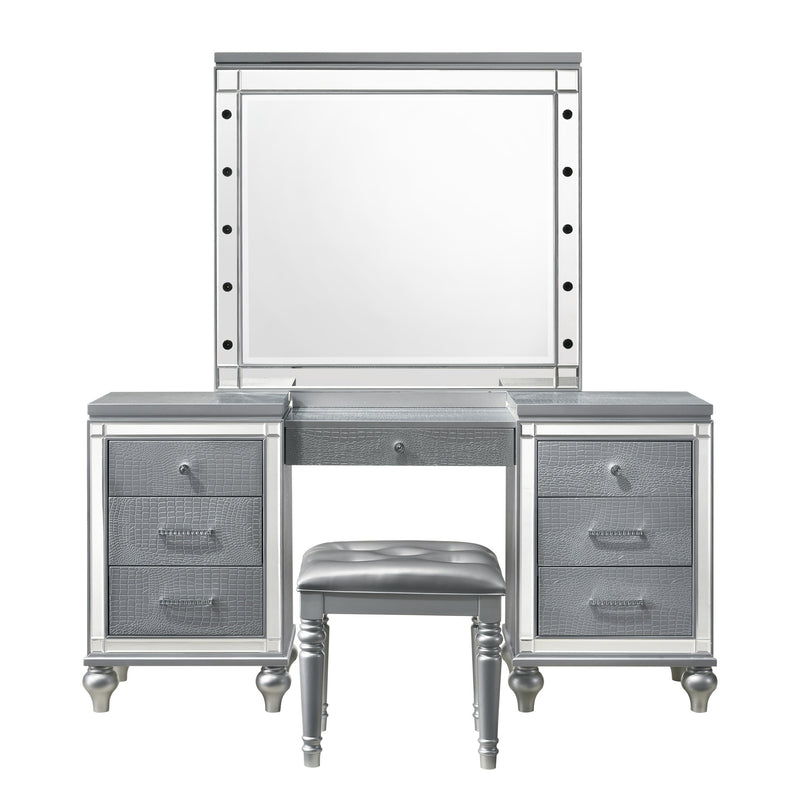 VALENTINO DRESSING TABLE MIRROR (BULBS NOT INCLUDED)-SILVER