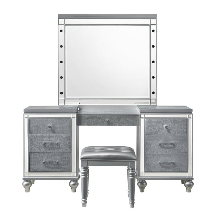 VALENTINO DRESSING TABLE MIRROR (BULBS NOT INCLUDED)-SILVER