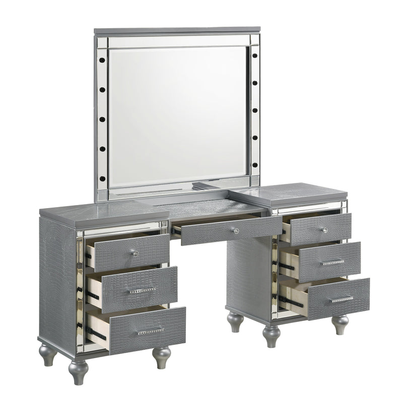 VALENTINO DRESSING TABLE MIRROR (BULBS NOT INCLUDED)-SILVER