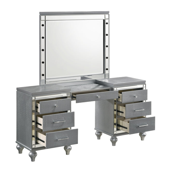 VALENTINO DRESSING TABLE MIRROR (BULBS NOT INCLUDED)-SILVER