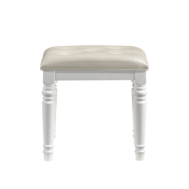 VALENTINO DRESSING TABLE STOOL-WHITE