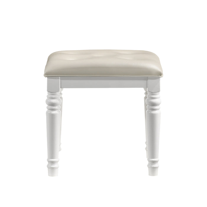 VALENTINO DRESSING TABLE STOOL-WHITE