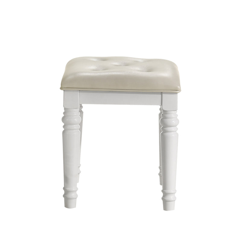 VALENTINO DRESSING TABLE STOOL-WHITE